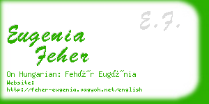 eugenia feher business card